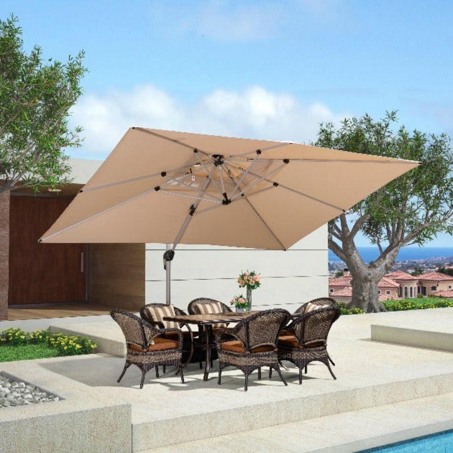 PURPLE LEAF Large Rectangular Porch Umbrella Outside Cantilever Patio Yard Umbrella - Image 16