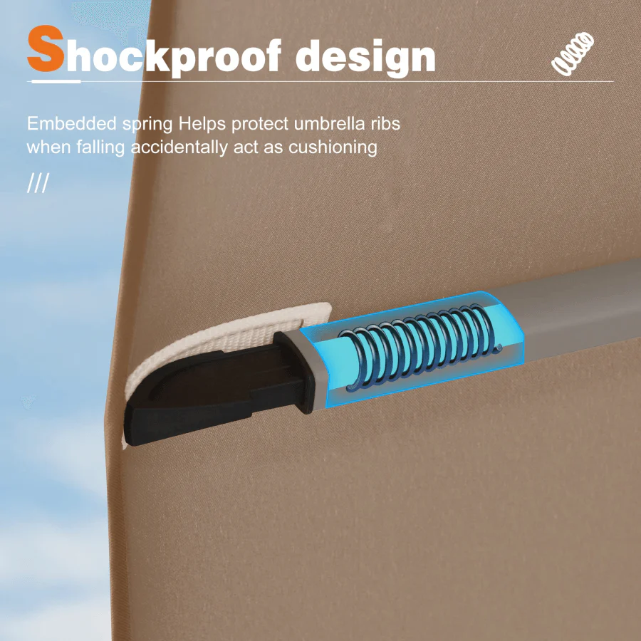 PURPLE LEAF Large Rectangular Porch Umbrella Outside Cantilever Patio Yard Umbrella - Image 23