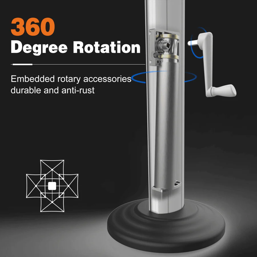 PURPLE LEAF Large Rectangular Porch Umbrella Outside Cantilever Patio Yard Umbrella - Image 27