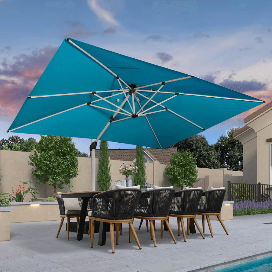 PURPLE LEAF Large Rectangular Porch Umbrella Outside Cantilever Patio Yard Umbrella - Image 39