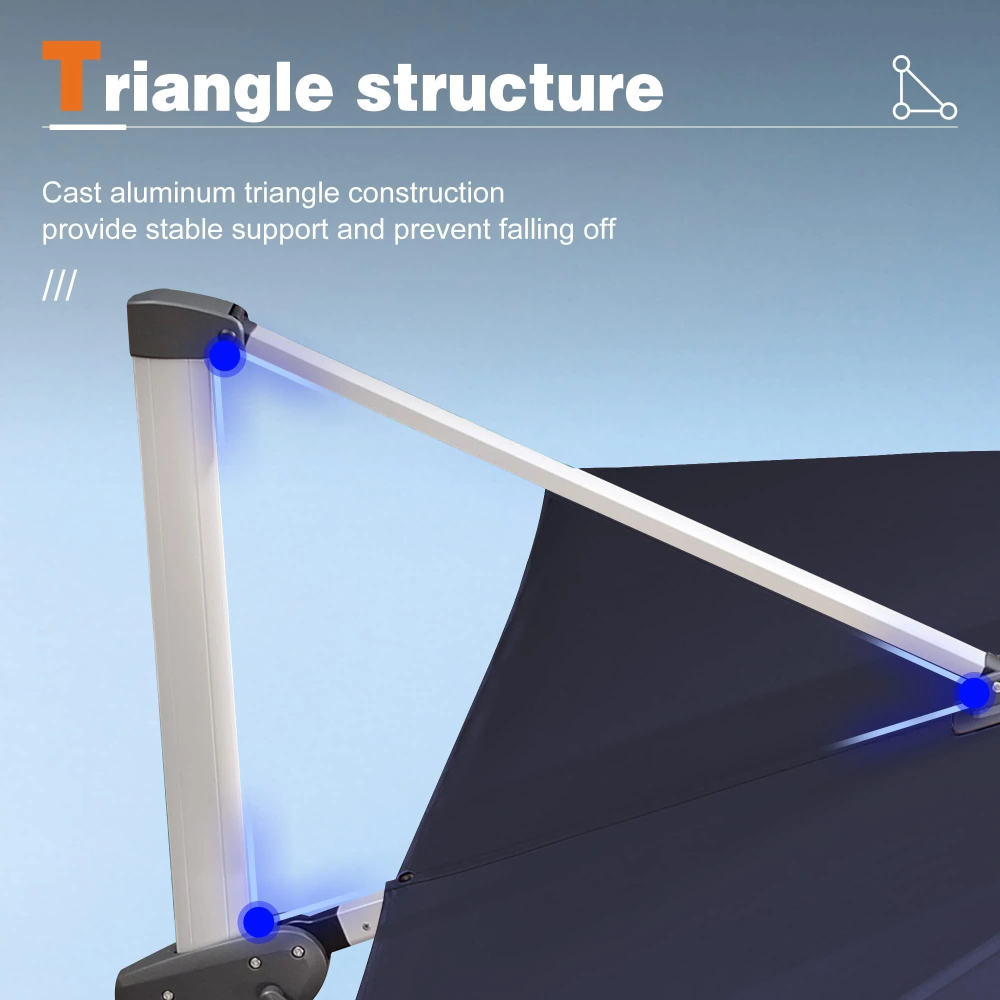 PURPLE LEAF Large Rectangular Porch Umbrella Outside Cantilever Patio Yard Umbrella - Image 45