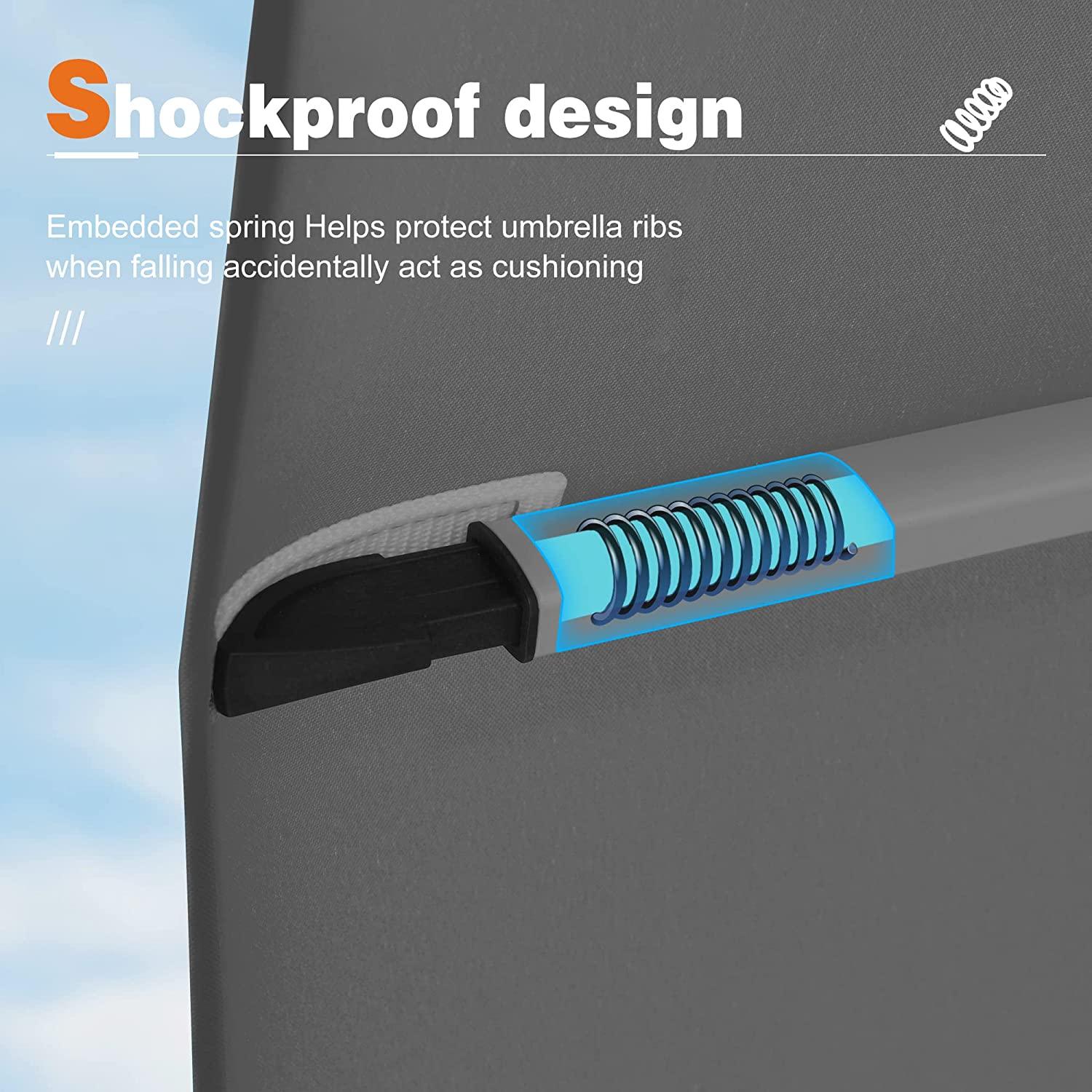 PURPLE LEAF Large Rectangular Porch Umbrella Outside Cantilever Patio Yard Umbrella - Image 49