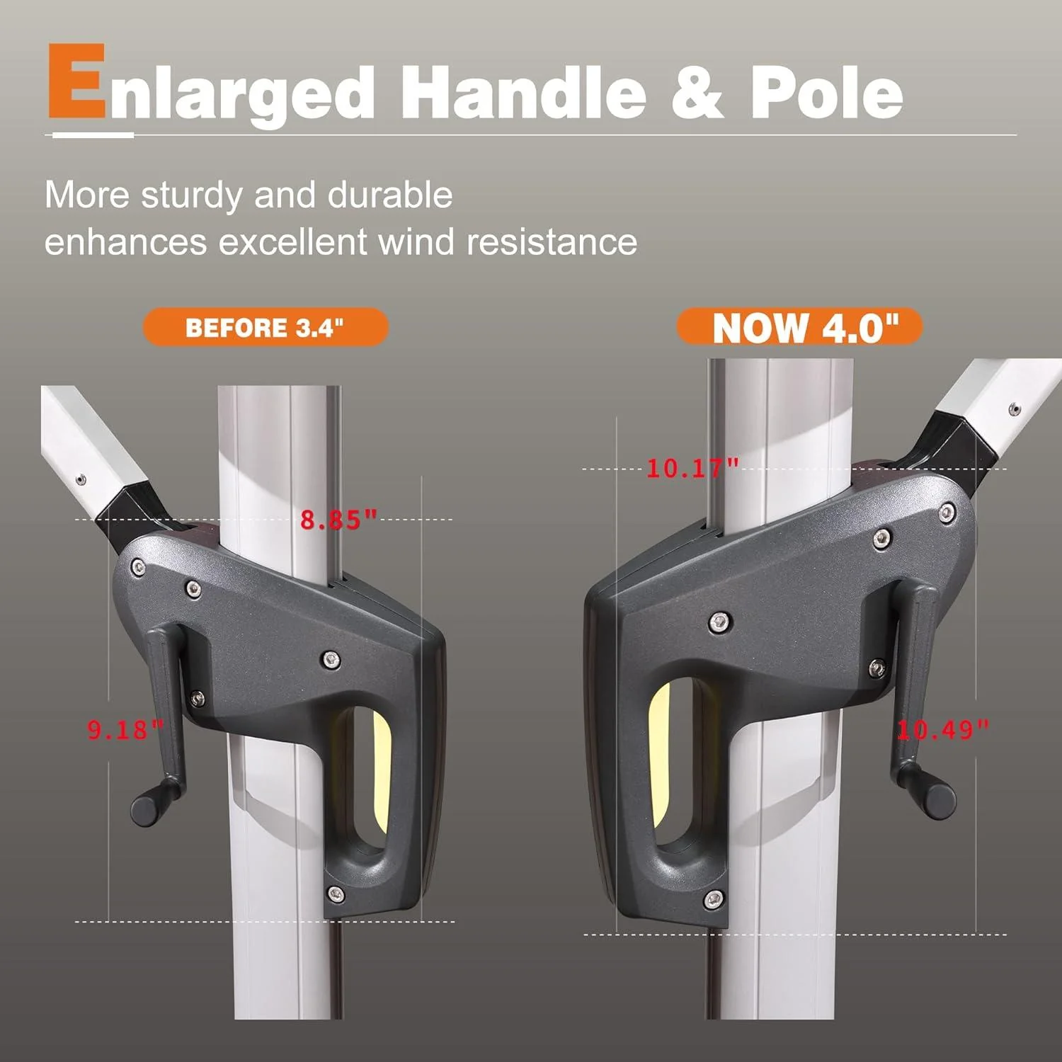 PURPLE LEAF Large Rectangular Porch Umbrella Outside Cantilever Patio Yard Umbrella - Image 65