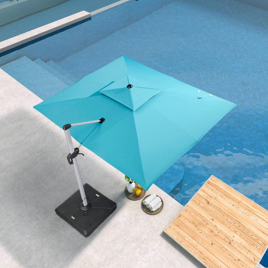 PURPLE LEAF Large Rectangular Porch Umbrella Outside Cantilever Patio Yard Umbrella - Image 10