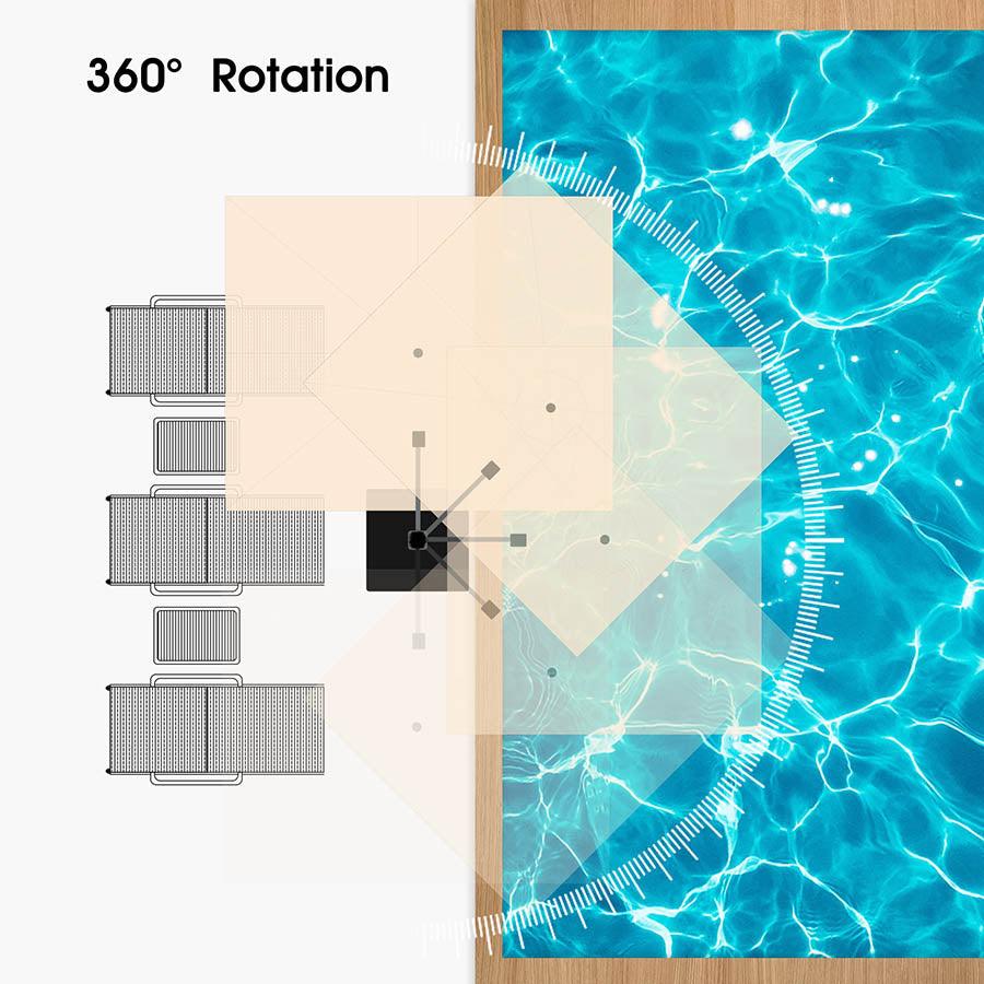 PURPLE LEAF Large Rectangular Porch Umbrella Outside Cantilever Patio Yard Umbrella - Image 85