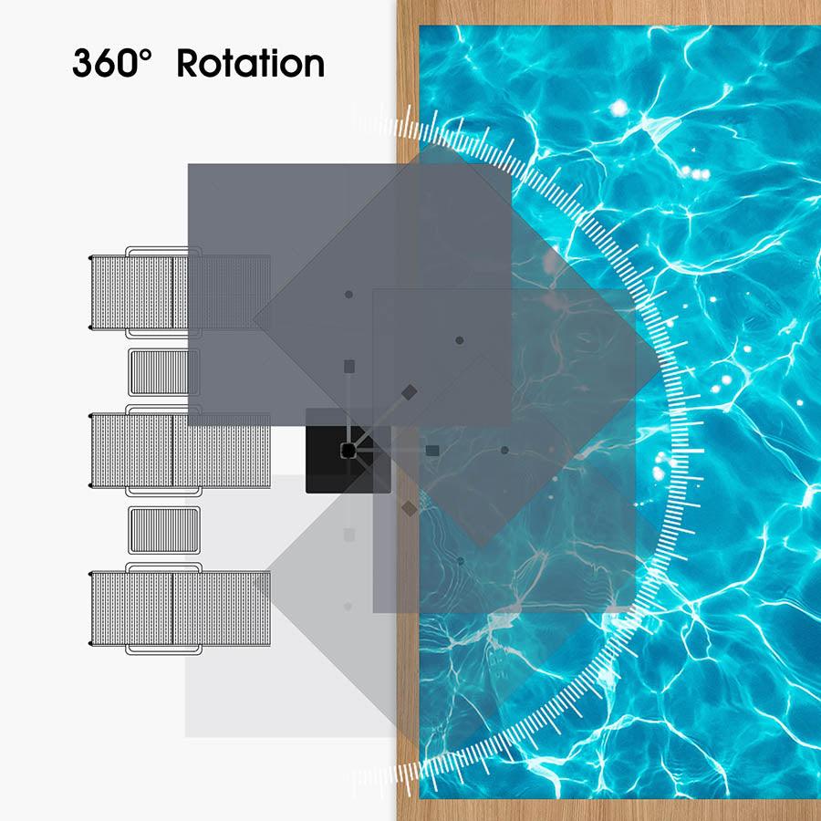 PURPLE LEAF Large Rectangular Porch Umbrella Outside Cantilever Patio Yard Umbrella - Image 86