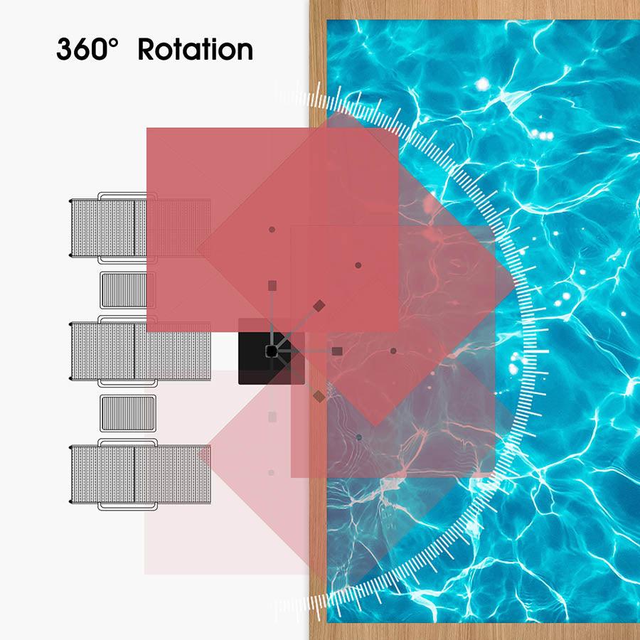 PURPLE LEAF Large Rectangular Porch Umbrella Outside Cantilever Patio Yard Umbrella - Image 87