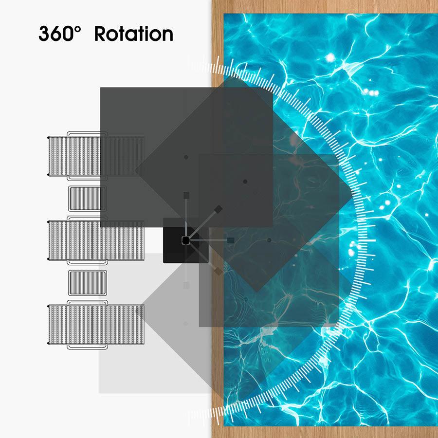 PURPLE LEAF Large Rectangular Porch Umbrella Outside Cantilever Patio Yard Umbrella - Image 88