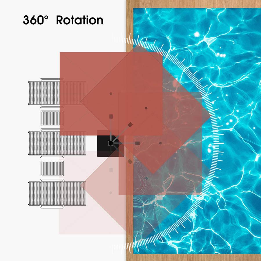 PURPLE LEAF Large Rectangular Porch Umbrella Outside Cantilever Patio Yard Umbrella - Image 91