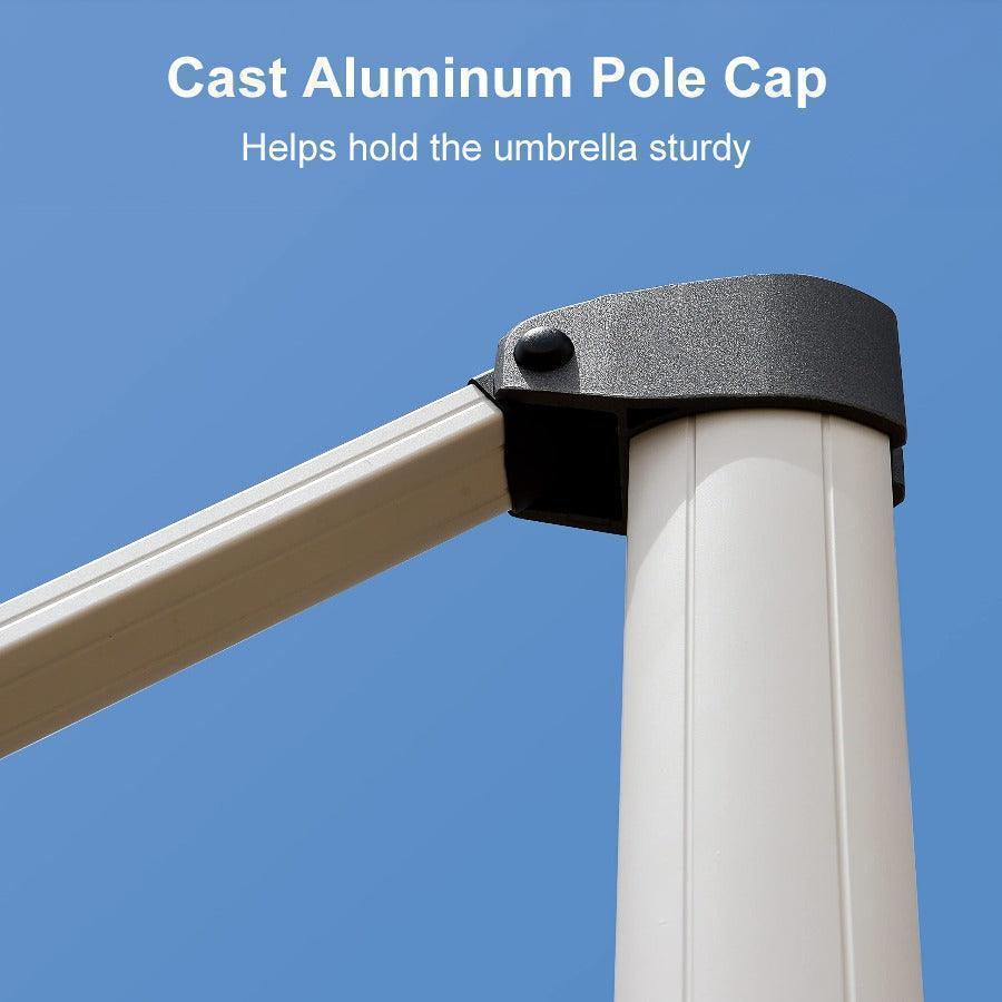 PURPLE LEAF Solar Powered Umbrella LED Rectangular Patio Umbrella with Lights - Image 134