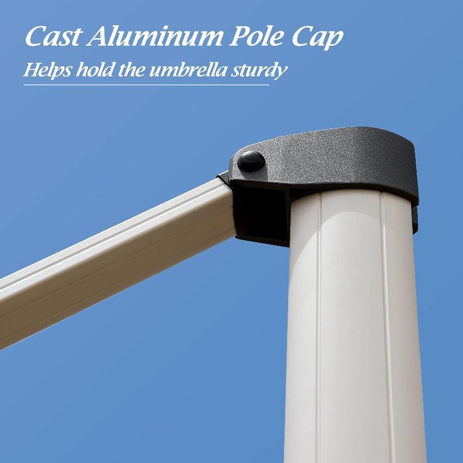 PURPLE LEAF Solar Powered Umbrella LED Rectangular Patio Umbrella with Lights - Image 40