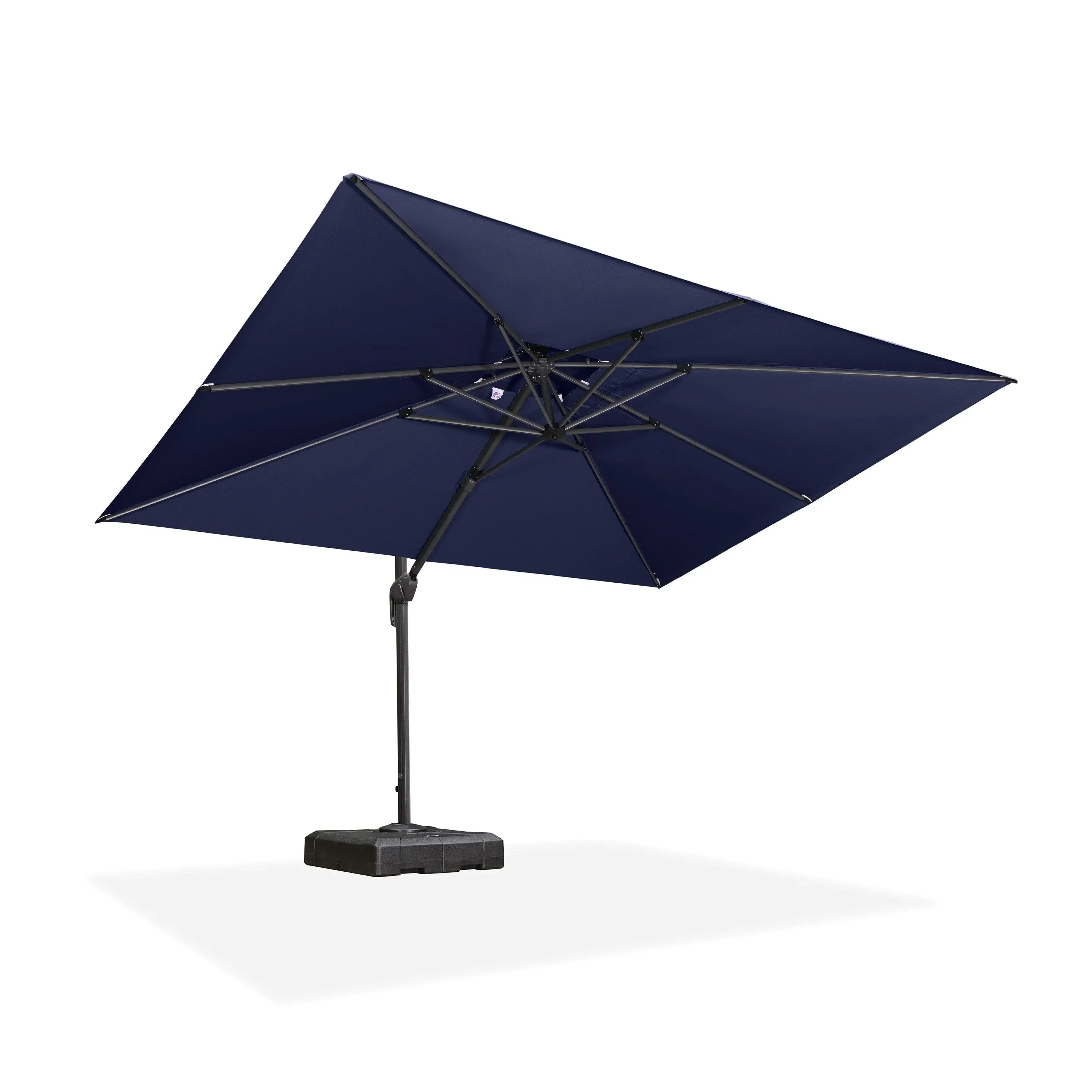 PURPLE LEAF Cantilever Patio Umbrella Gray Pole Outdoor Umbrella with UV Protection - Image 114