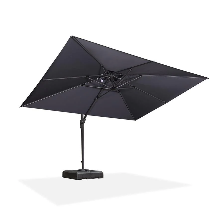 PURPLE LEAF Cantilever Patio Umbrella Gray Pole Outdoor Umbrella with UV Protection - Image 43