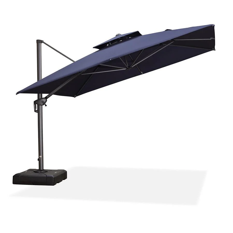 PURPLE LEAF Cantilever Patio Umbrella Gray Pole Outdoor Umbrella with UV Protection - Image 51