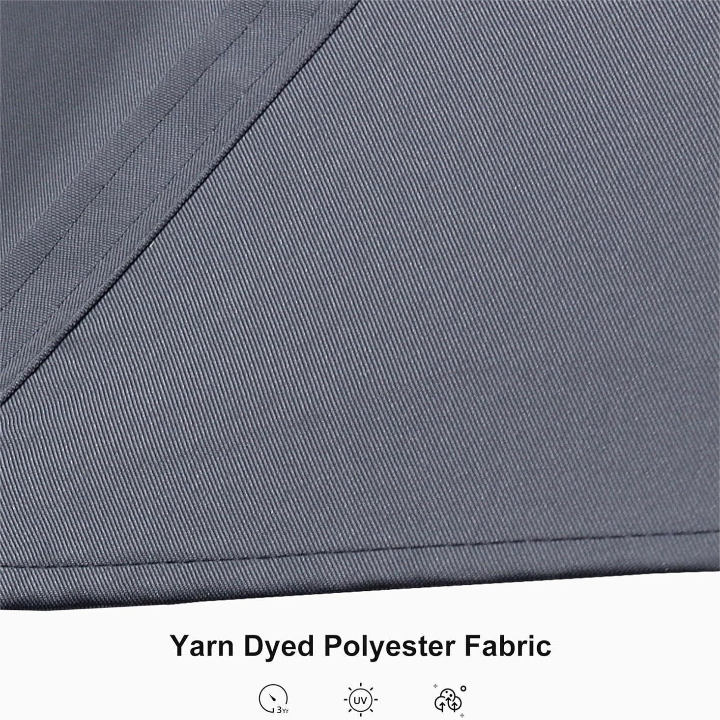 PURPLE LEAF 10ft Cantilever Patio Umbrella with LED Lights, 360° Swivel and Tilt - Image 99