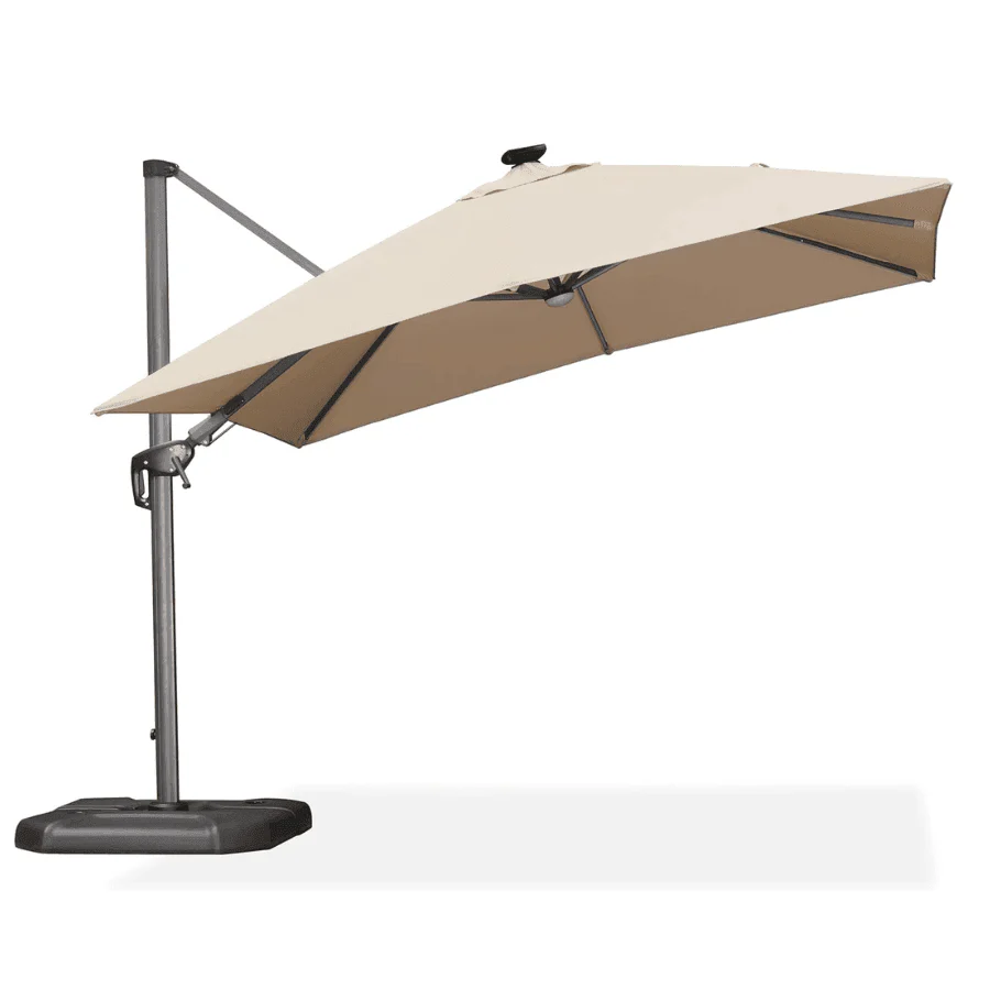 PURPLE LEAF 10ft Cantilever Patio Umbrella with LED Lights, 360° Swivel and Tilt - Image 112