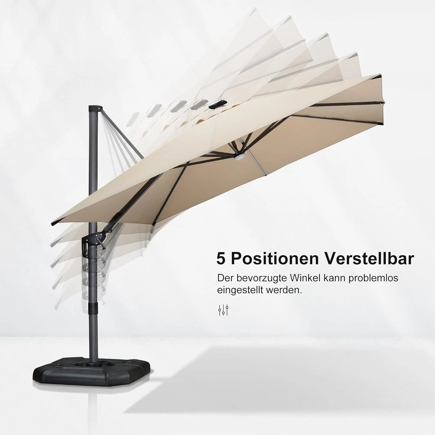 PURPLE LEAF 10ft Cantilever Patio Umbrella with LED Lights, 360° Swivel and Tilt - Image 115