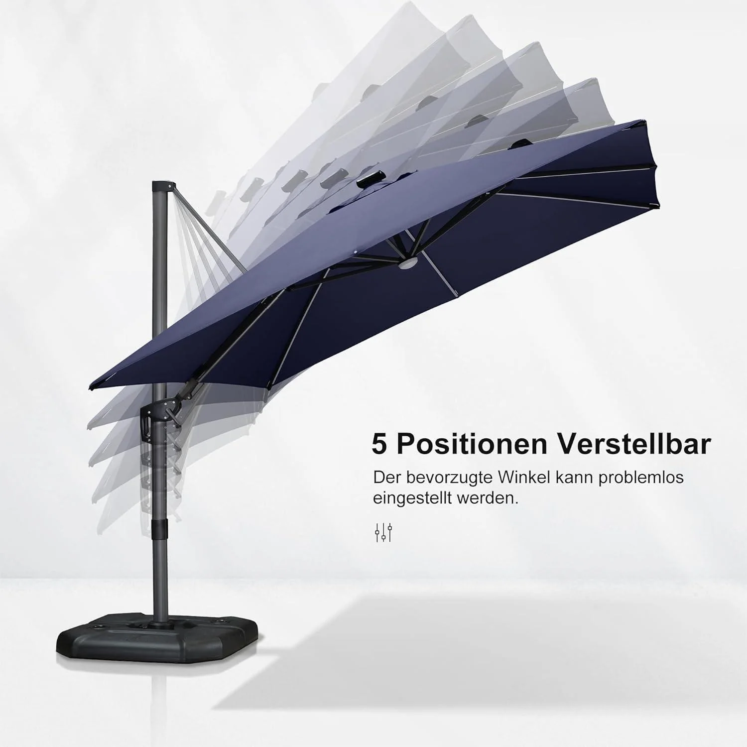 PURPLE LEAF 10ft Cantilever Patio Umbrella with LED Lights, 360° Swivel and Tilt - Image 122