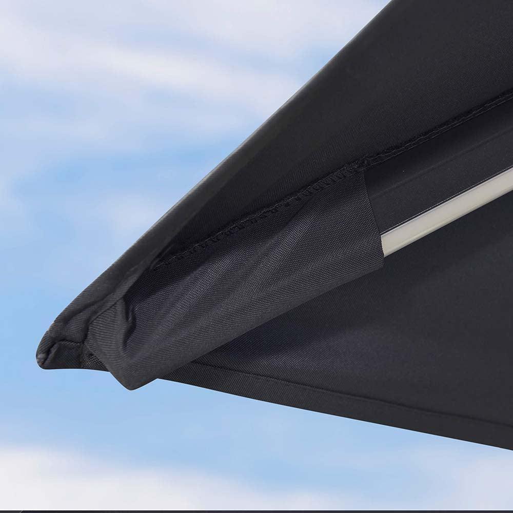 PURPLE LEAF 10ft Cantilever Patio Umbrella with LED Lights, 360° Swivel and Tilt - Image 15