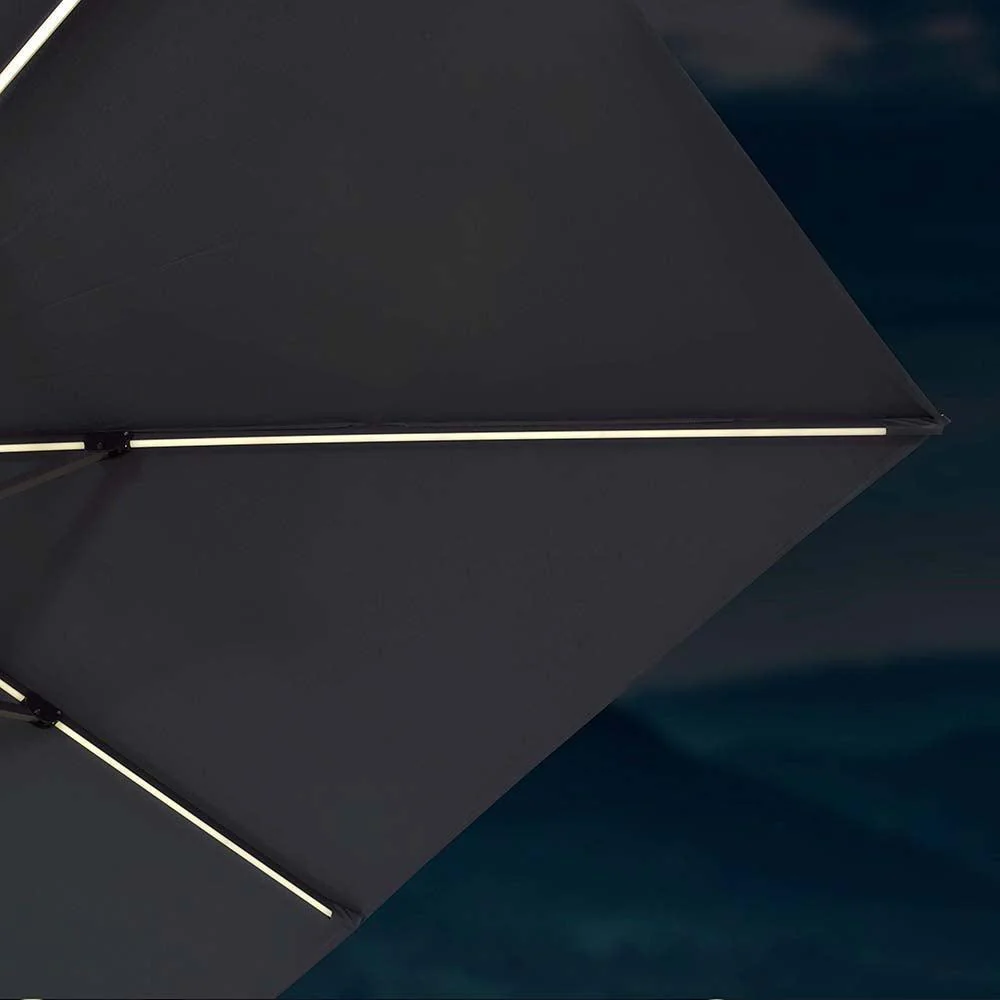 PURPLE LEAF 10ft Cantilever Patio Umbrella with LED Lights, 360° Swivel and Tilt - Image 16