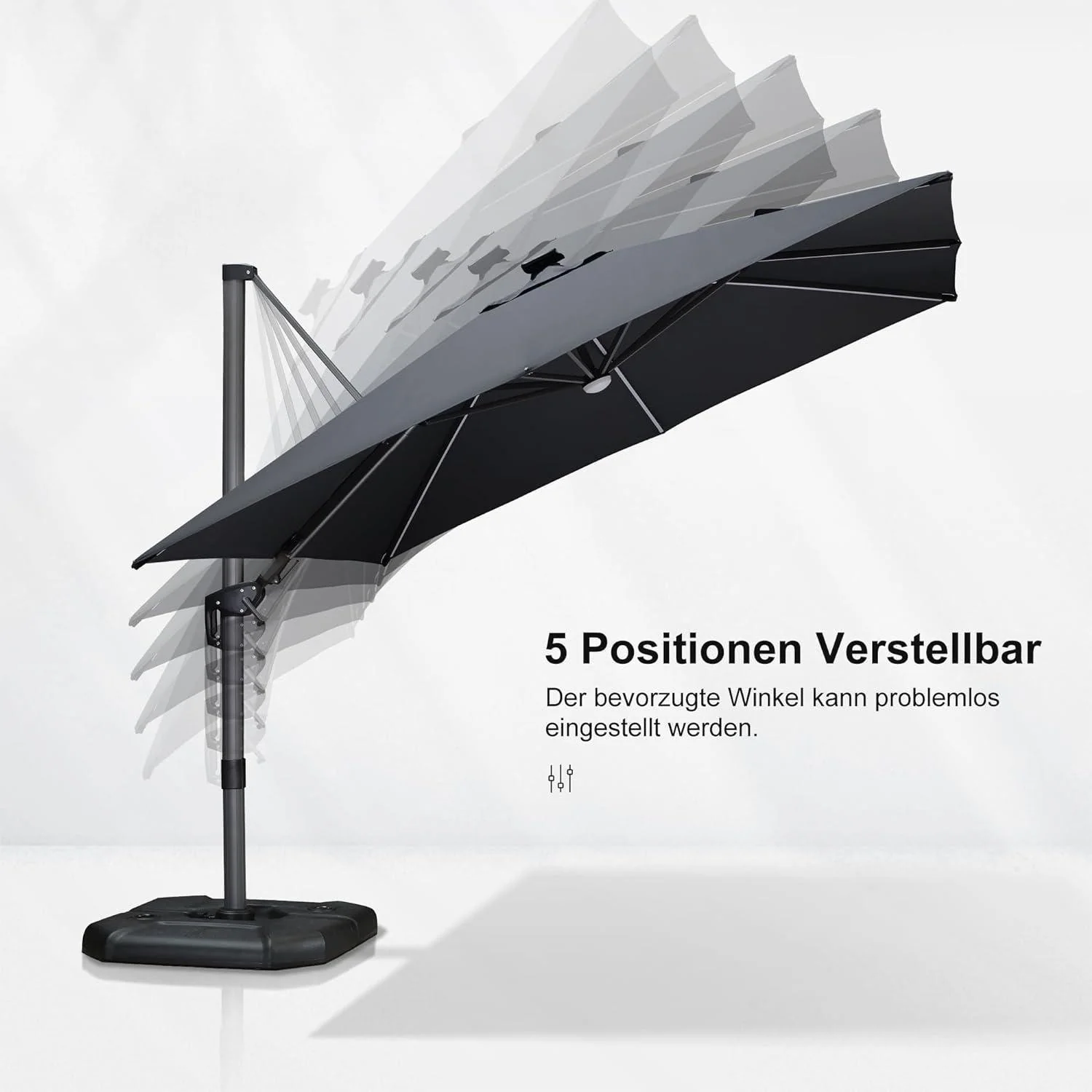 PURPLE LEAF 10ft Cantilever Patio Umbrella with LED Lights, 360° Swivel and Tilt - Image 138