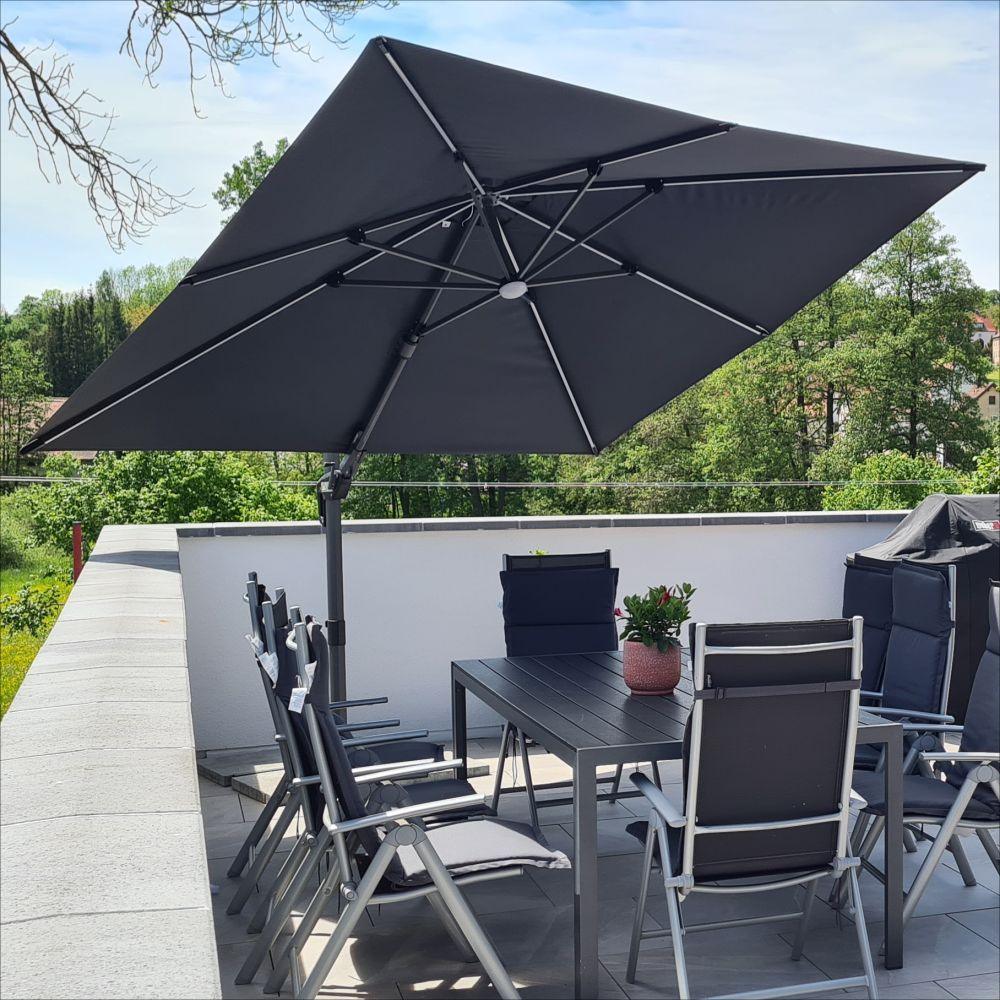 PURPLE LEAF 10ft Cantilever Patio Umbrella with LED Lights, 360° Swivel and Tilt - Image 145