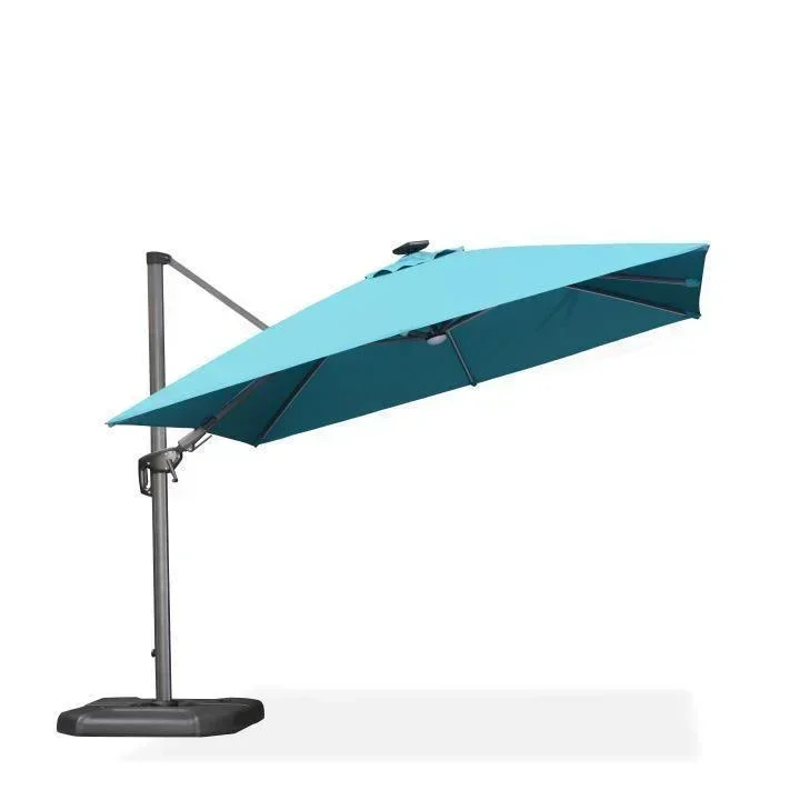 PURPLE LEAF 10ft Cantilever Patio Umbrella with LED Lights, 360° Swivel and Tilt - Image 156