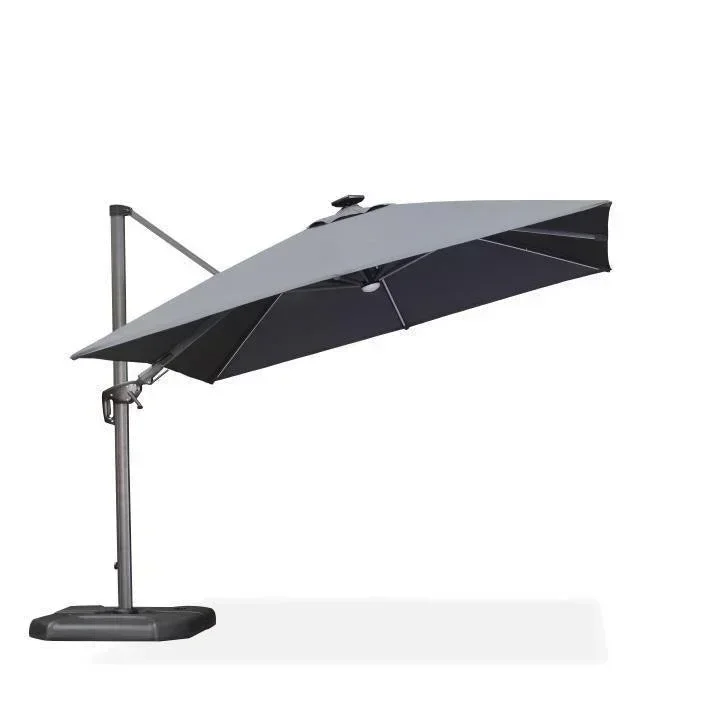 PURPLE LEAF 10ft Cantilever Patio Umbrella with LED Lights, 360° Swivel and Tilt - Image 158