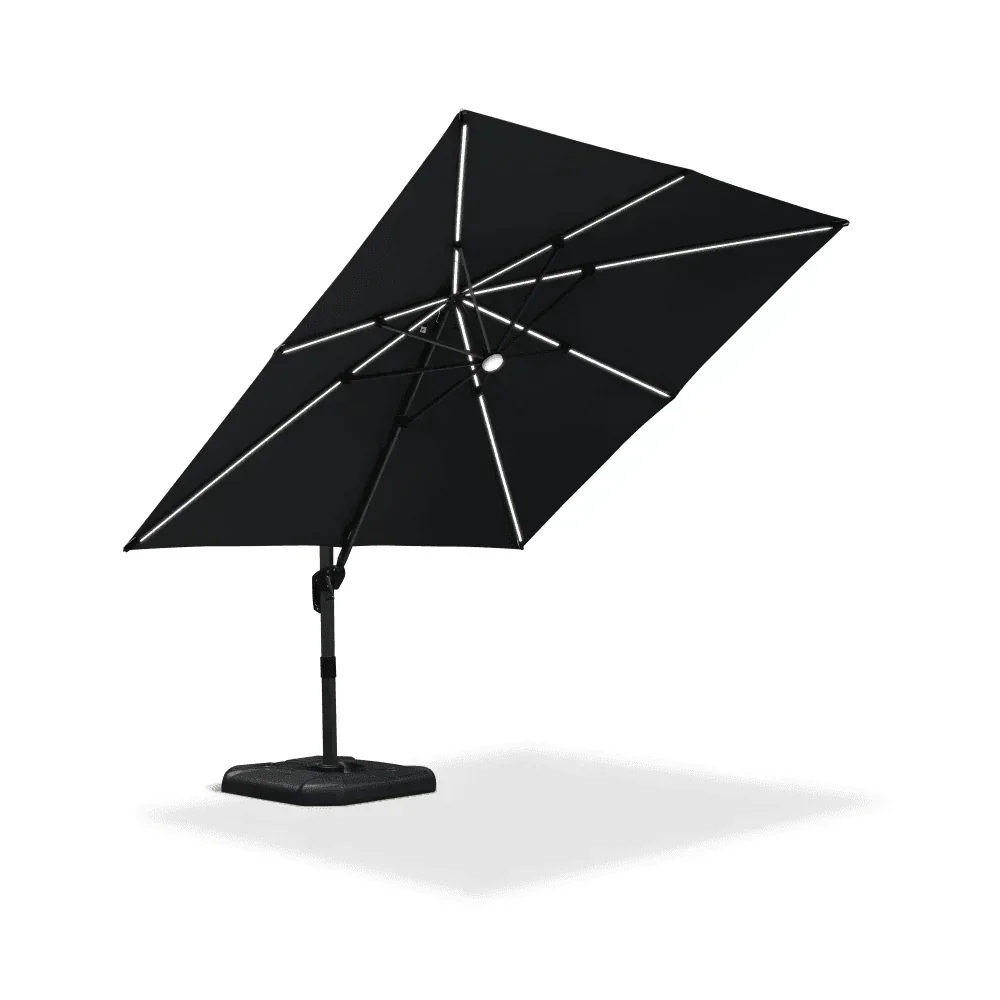 PURPLE LEAF 10ft Cantilever Patio Umbrella with LED Lights, 360° Swivel and Tilt - Image 161
