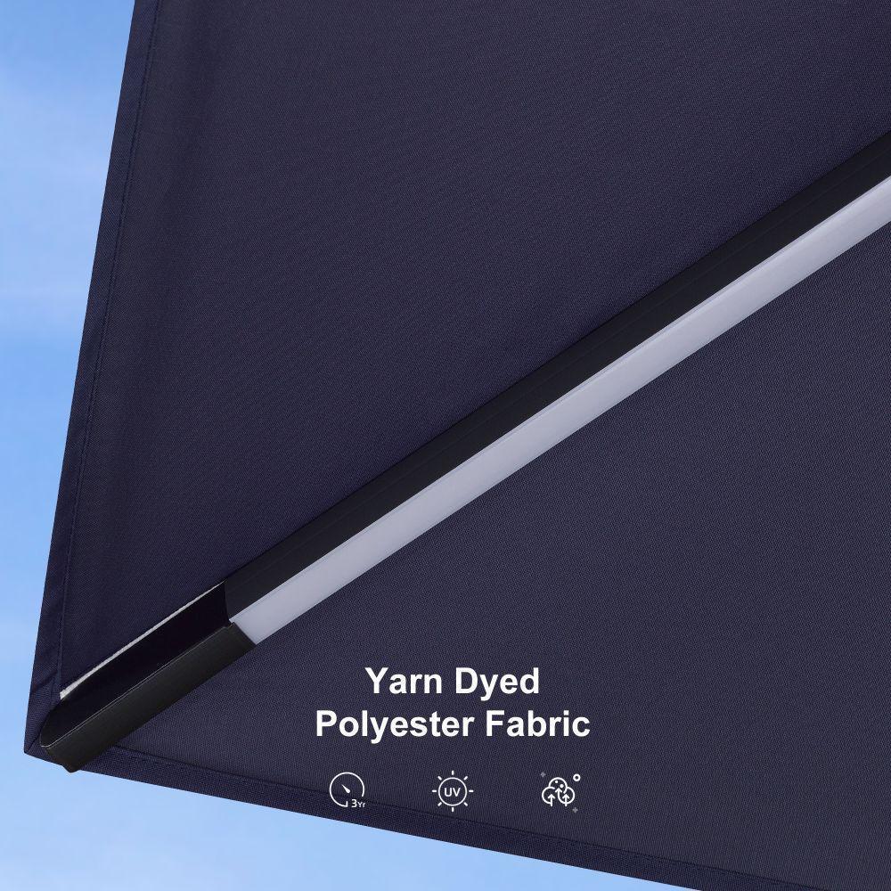 PURPLE LEAF 10ft Cantilever Patio Umbrella with LED Lights, 360° Swivel and Tilt - Image 181