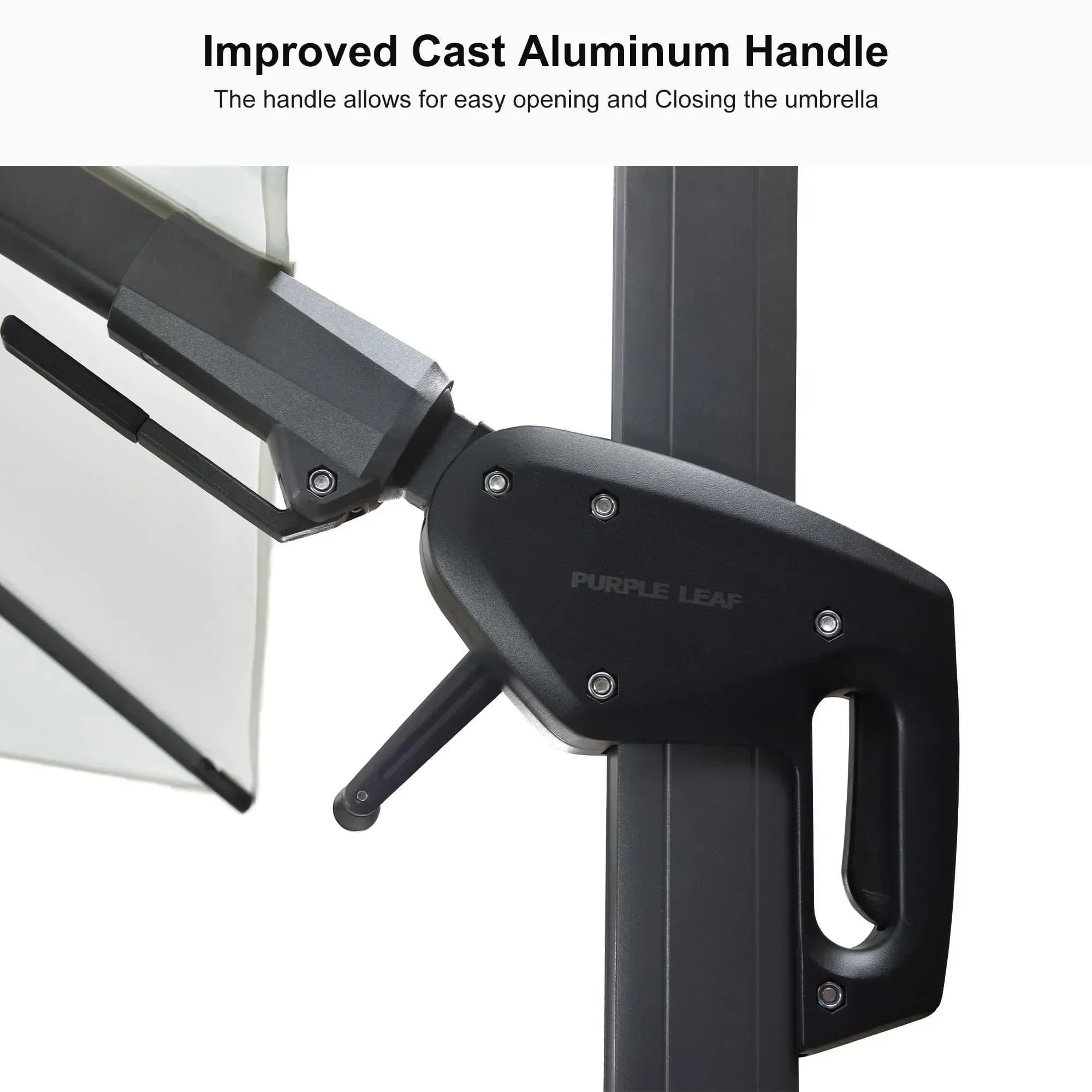 PURPLE LEAF 10ft Cantilever Patio Umbrella with LED Lights, 360° Swivel and Tilt - Image 199