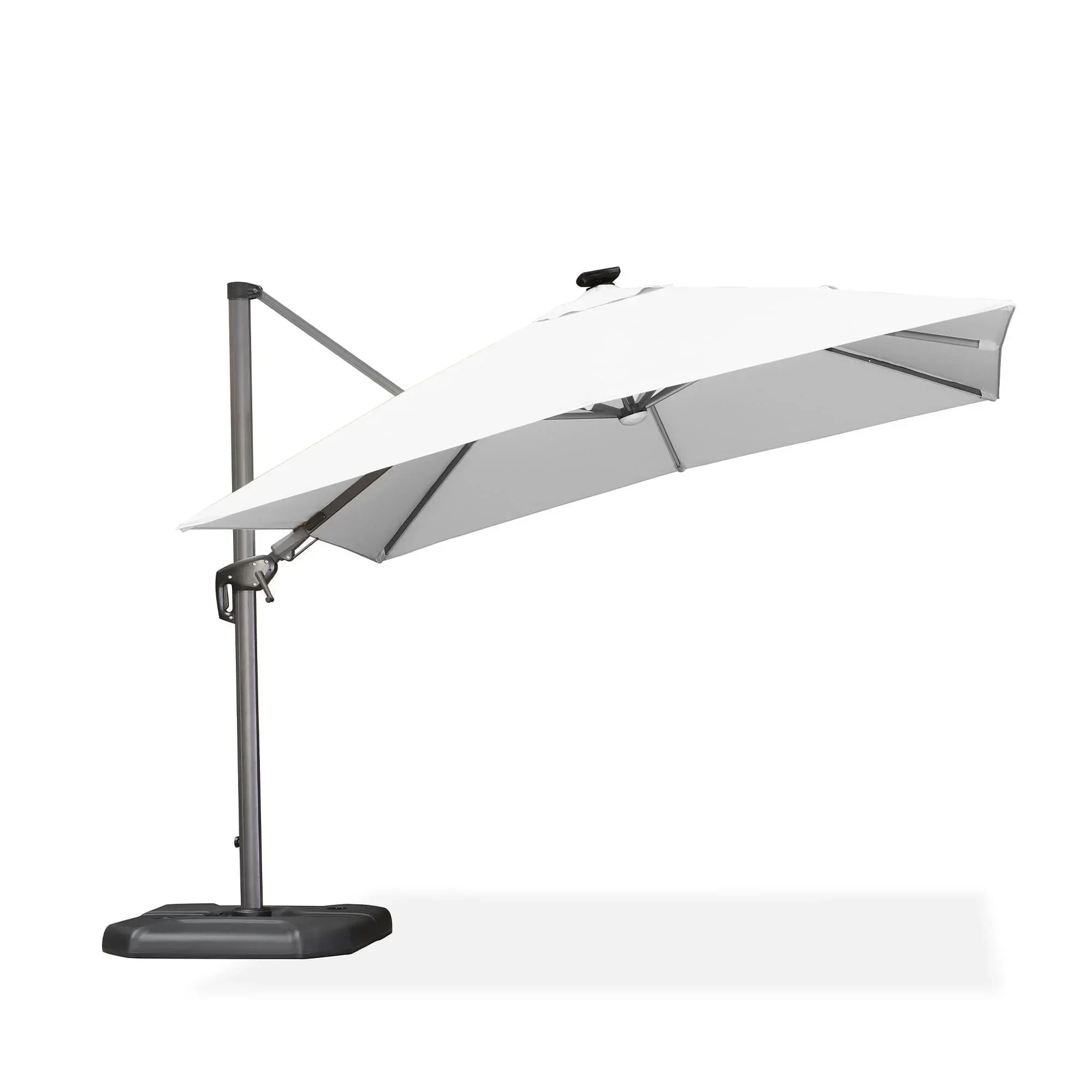 PURPLE LEAF 10ft Cantilever Patio Umbrella with LED Lights, 360° Swivel and Tilt - Image 205