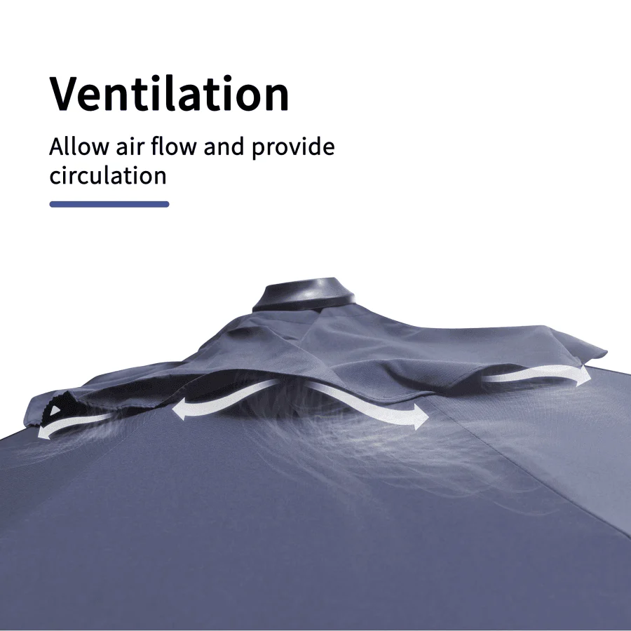 PURPLE LEAF 10ft Cantilever Patio Umbrella with LED Lights, 360° Swivel and Tilt - Image 44