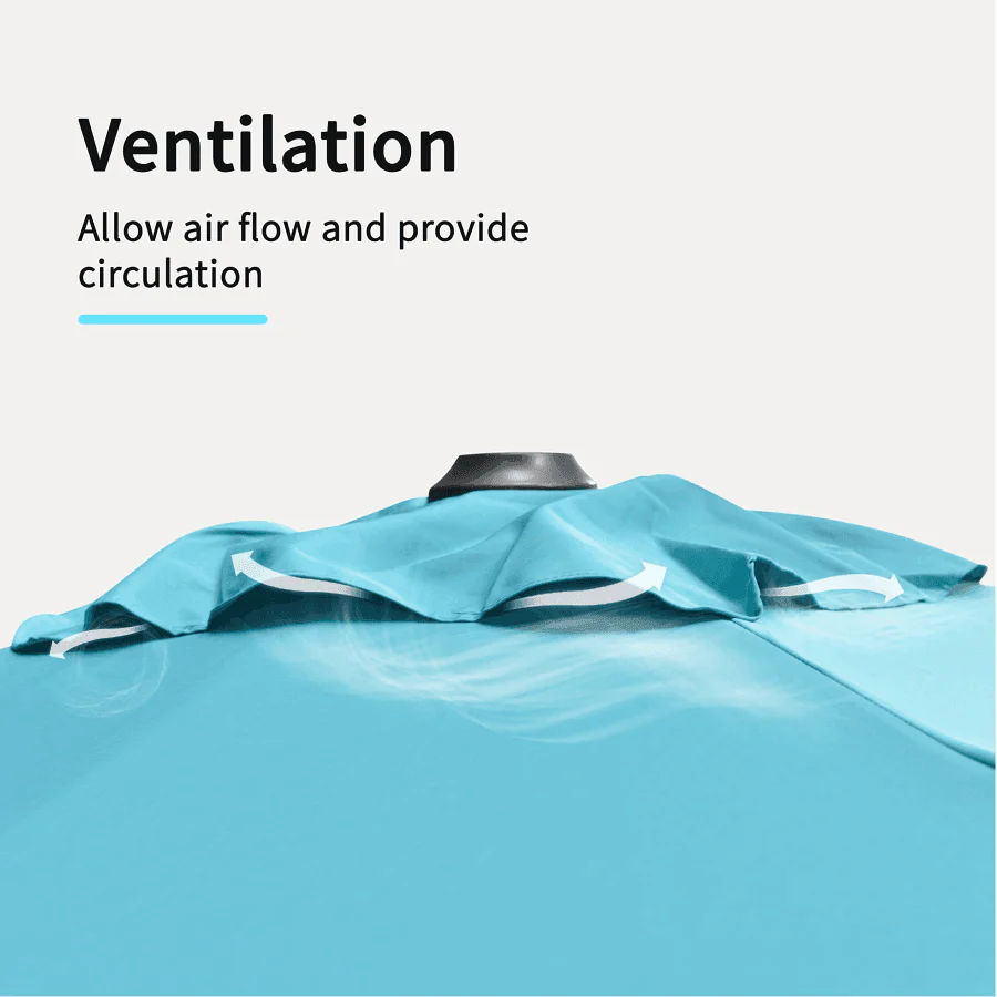 PURPLE LEAF 10ft Cantilever Patio Umbrella with LED Lights, 360° Swivel and Tilt - Image 47