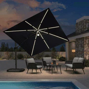 PURPLE LEAF 10ft Cantilever Patio Umbrella with LED Lights, 360° Swivel and Tilt - Image 51