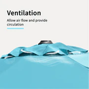 PURPLE LEAF 10ft Cantilever Patio Umbrella with LED Lights, 360° Swivel and Tilt - Image 54