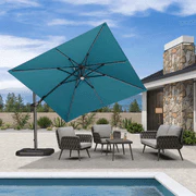 PURPLE LEAF 10ft Cantilever Patio Umbrella with LED Lights, 360° Swivel and Tilt - Image 55