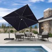 PURPLE LEAF 10ft Cantilever Patio Umbrella with LED Lights, 360° Swivel and Tilt - Image 65