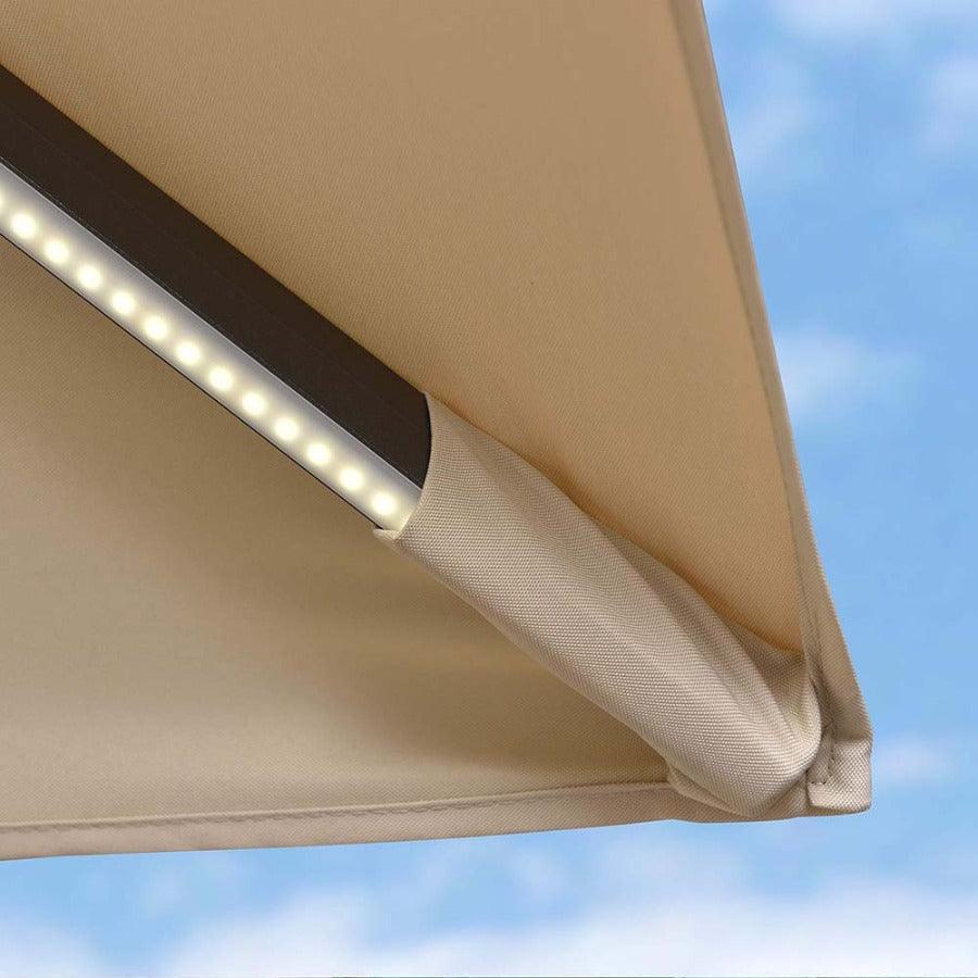 PURPLE LEAF 10ft Cantilever Patio Umbrella with LED Lights, 360° Swivel and Tilt - Image 11