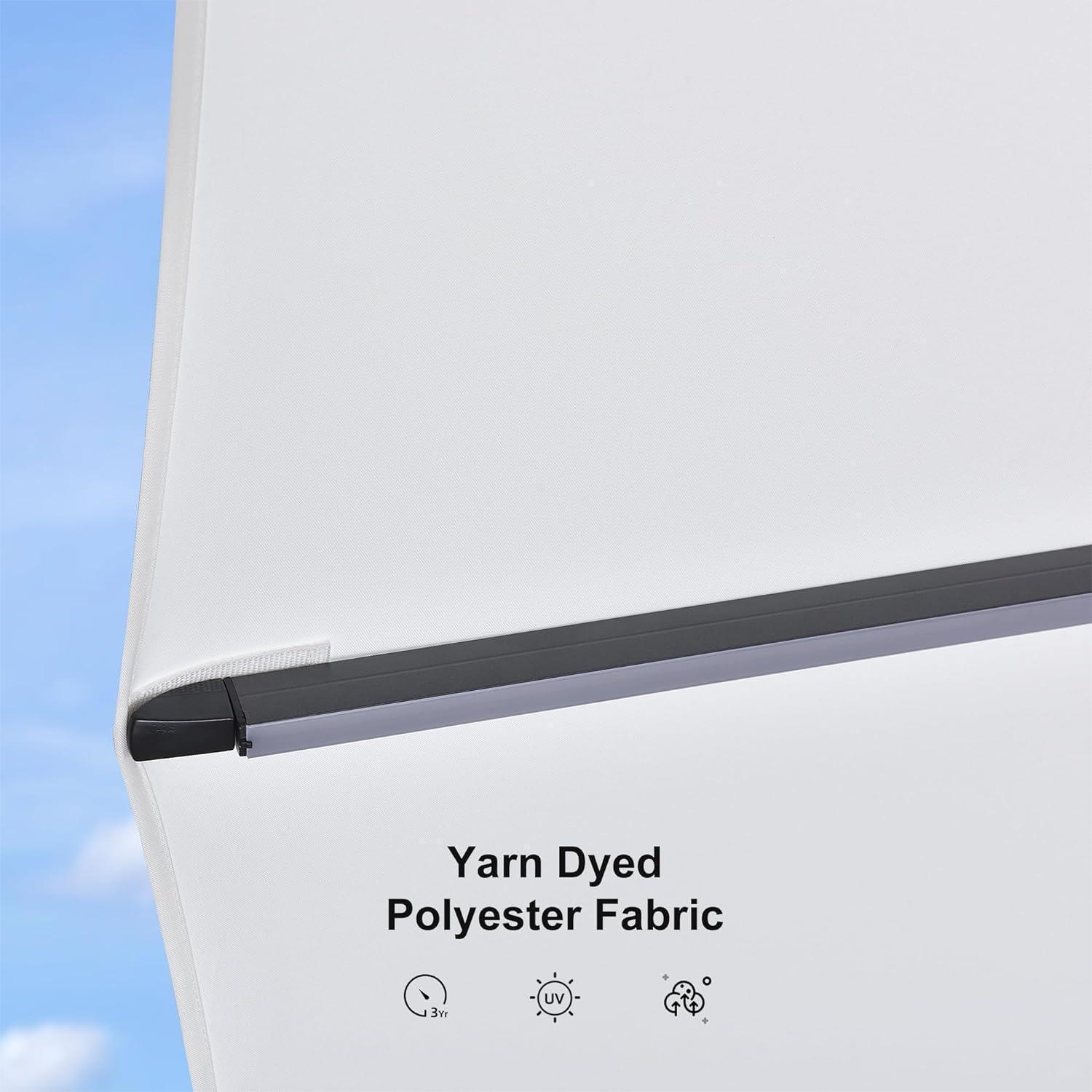 PURPLE LEAF 10ft Cantilever Patio Umbrella with LED Lights, 360° Swivel and Tilt - Image 91