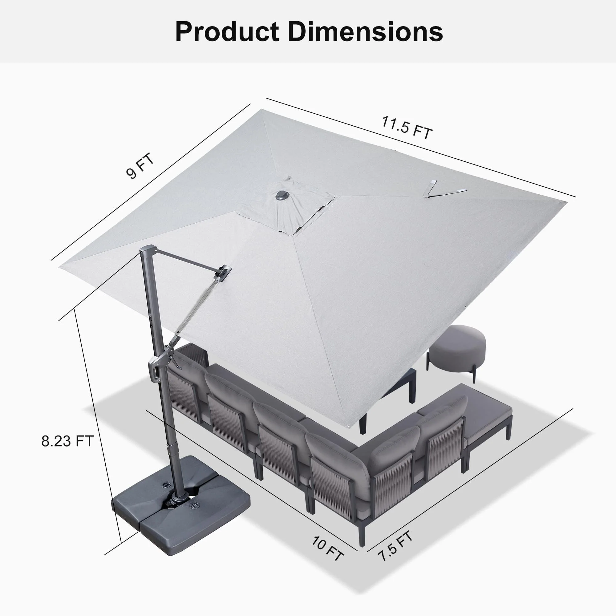 PURPLE LEAF UV Resistant Affordable Patio Outdoor Umbrella with Recycled Fabric - Image 71