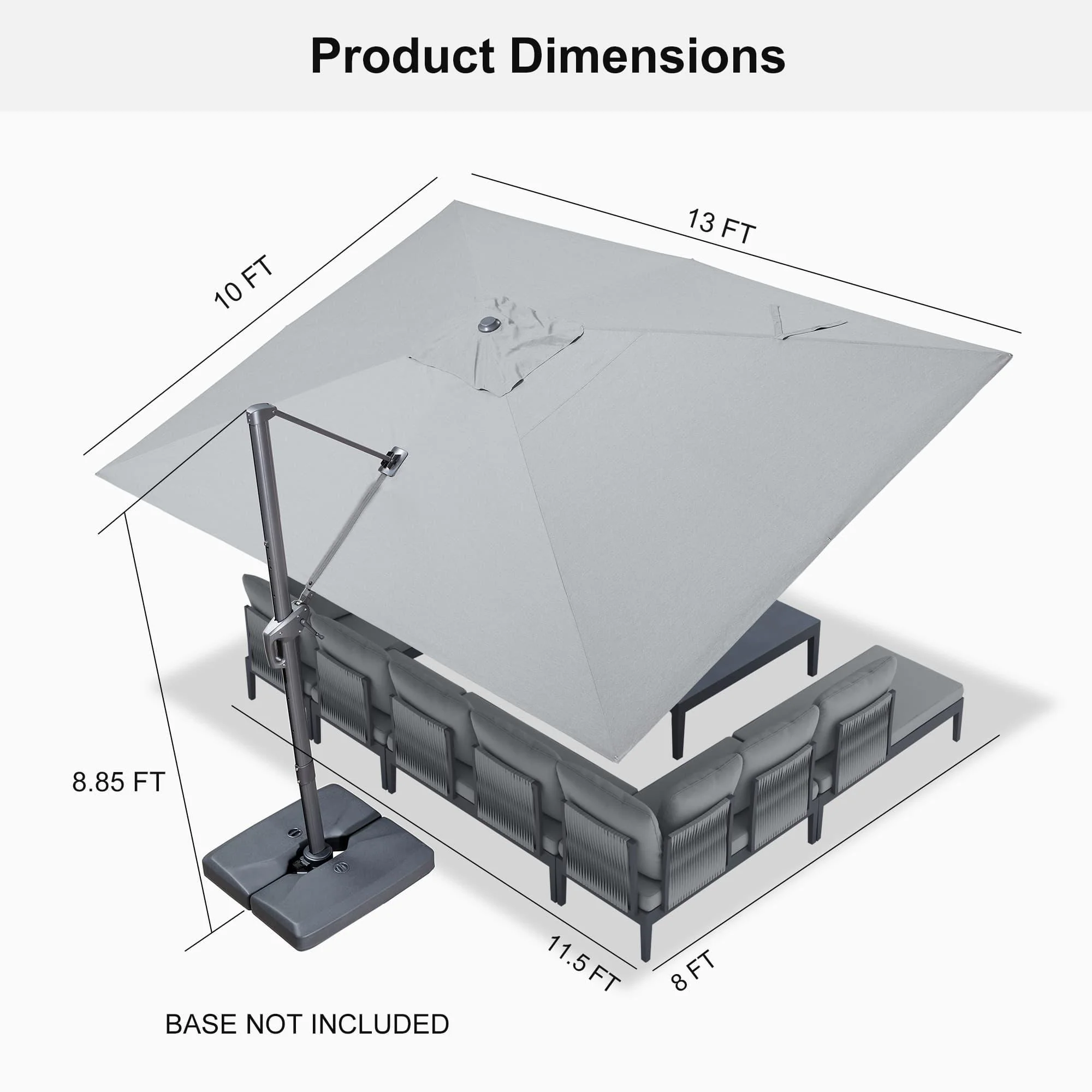 PURPLE LEAF UV Resistant Affordable Patio Outdoor Umbrella with Recycled Fabric - Image 72