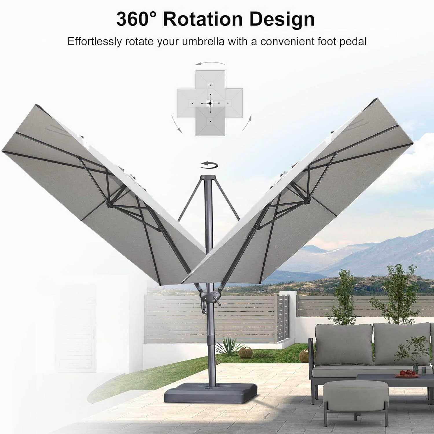 PURPLE LEAF UV Resistant Affordable Patio Outdoor Umbrella with Recycled Fabric - Image 31