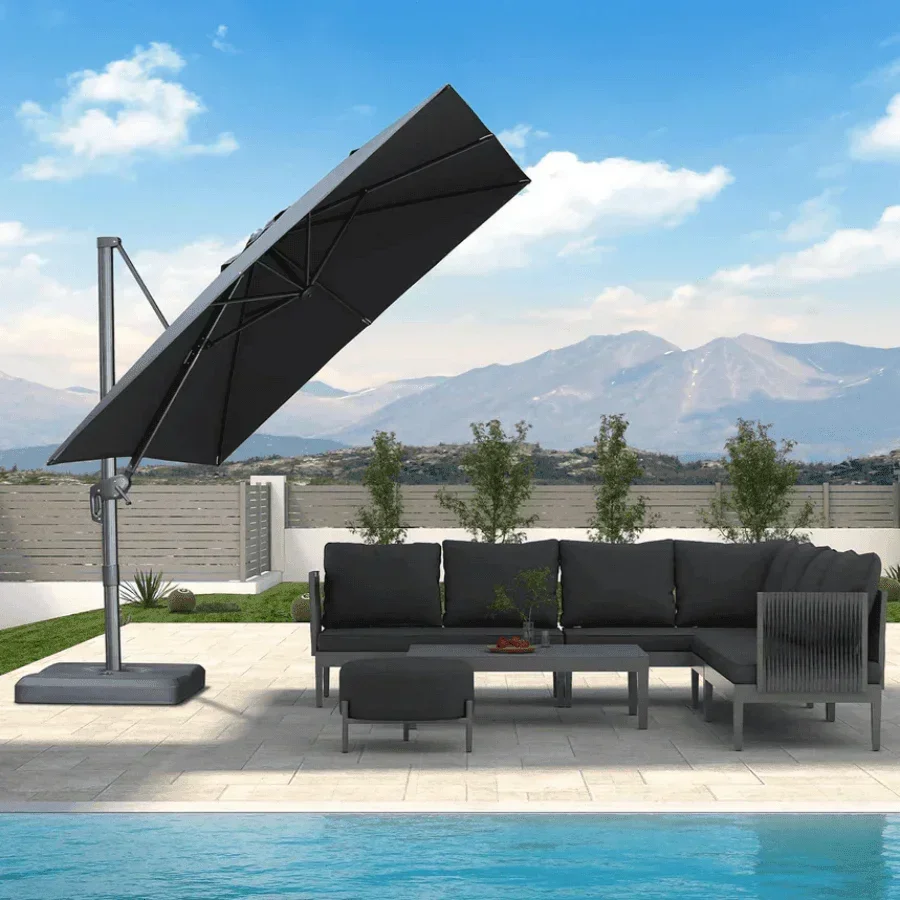 PURPLE LEAF UV Resistant Affordable Patio Outdoor Umbrella with Recycled Fabric - Image 7