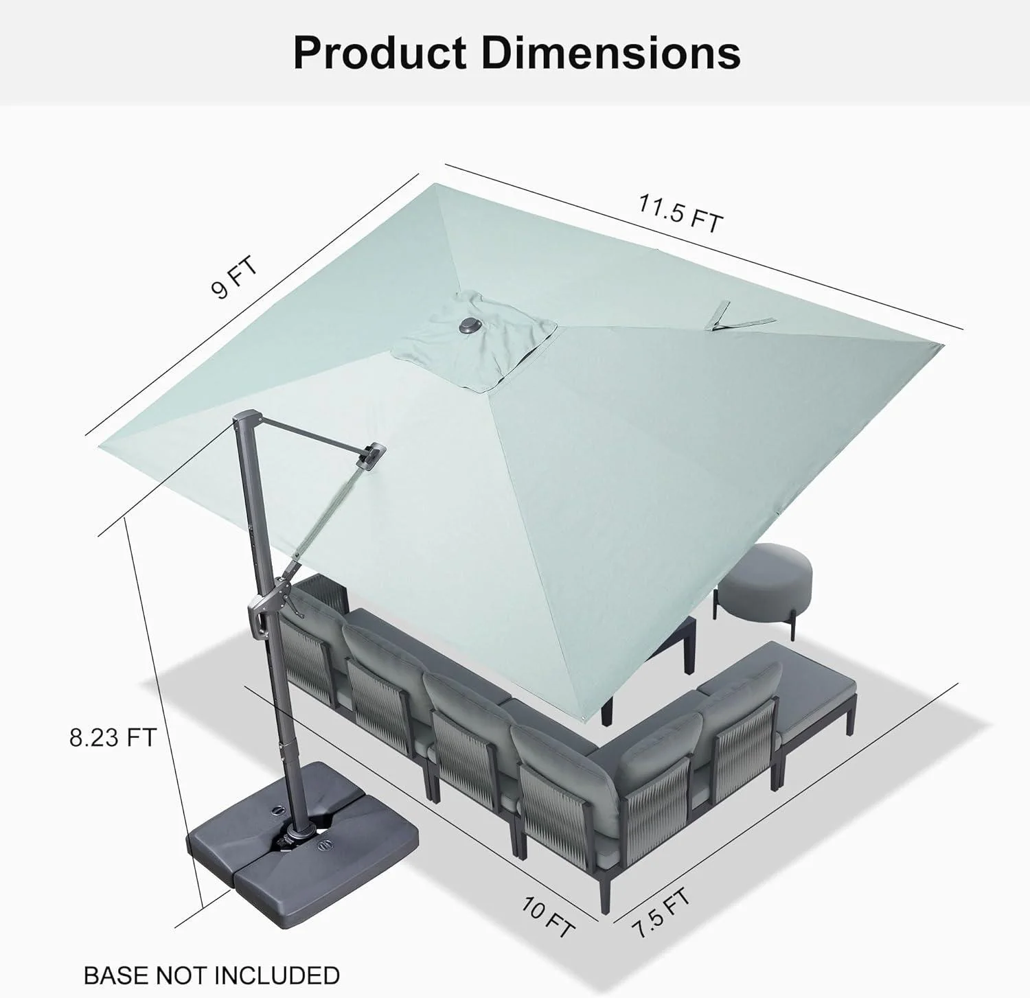 PURPLE LEAF UV Resistant Affordable Patio Outdoor Umbrella with Recycled Fabric - Image 38