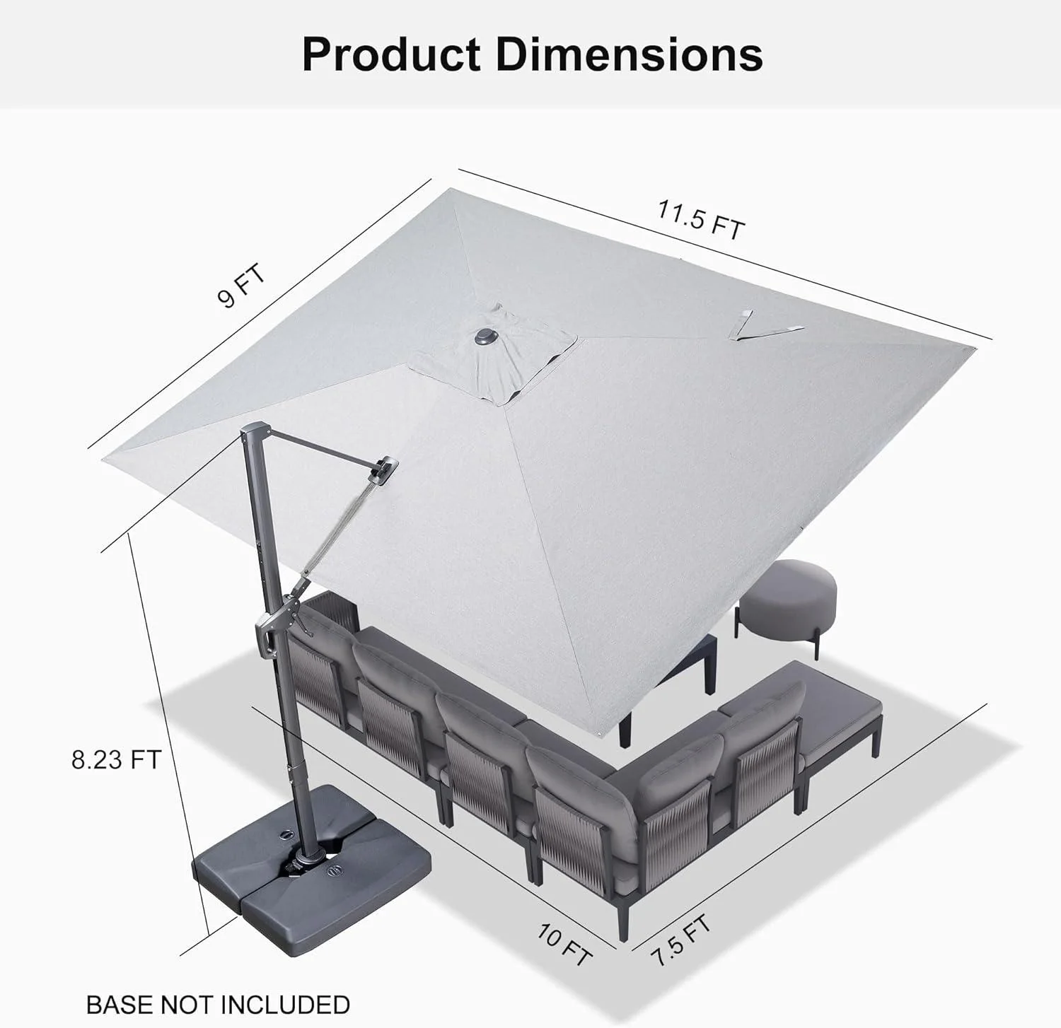 PURPLE LEAF UV Resistant Affordable Patio Outdoor Umbrella with Recycled Fabric - Image 41