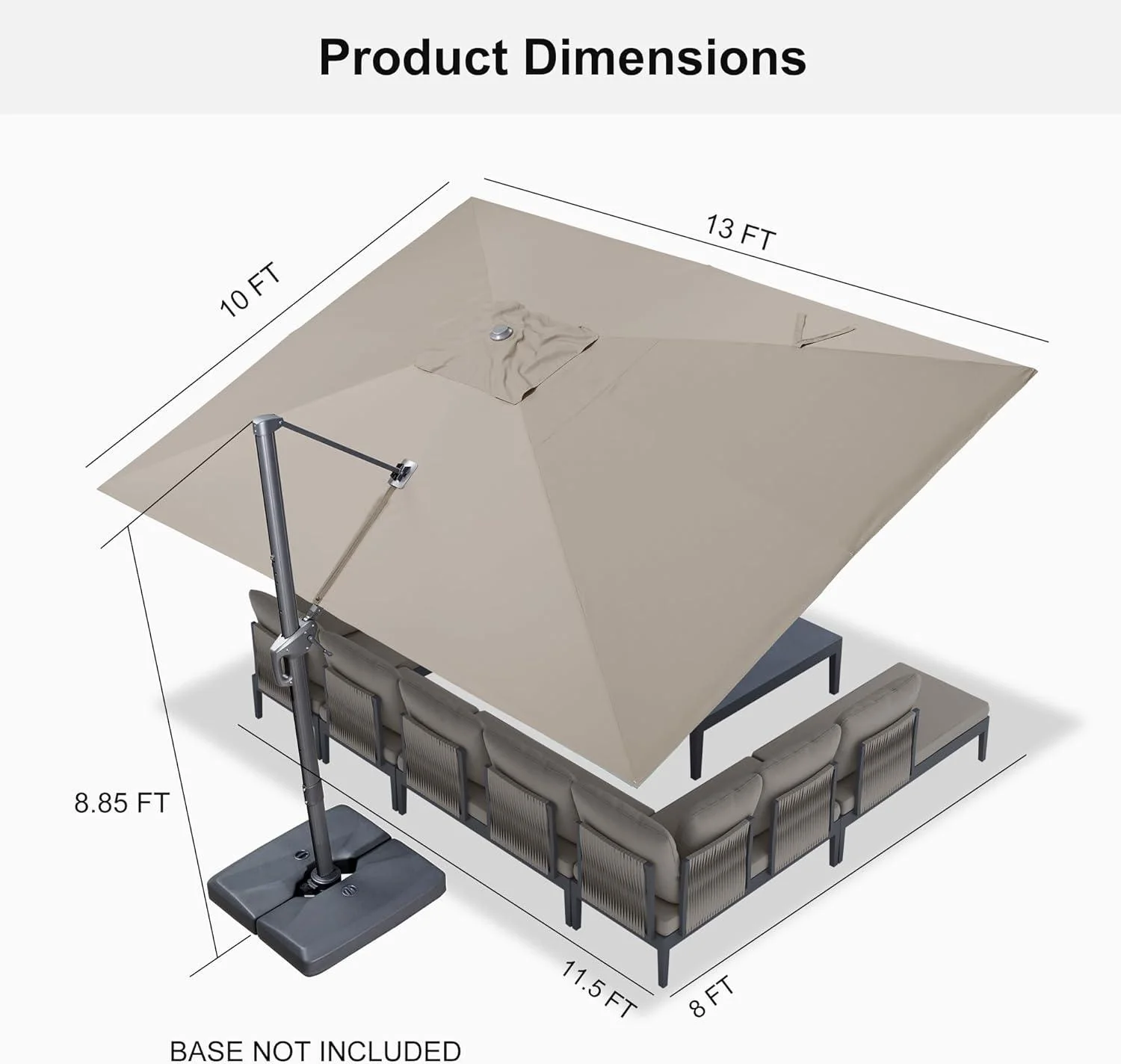 PURPLE LEAF UV Resistant Affordable Patio Outdoor Umbrella with Recycled Fabric - Image 43