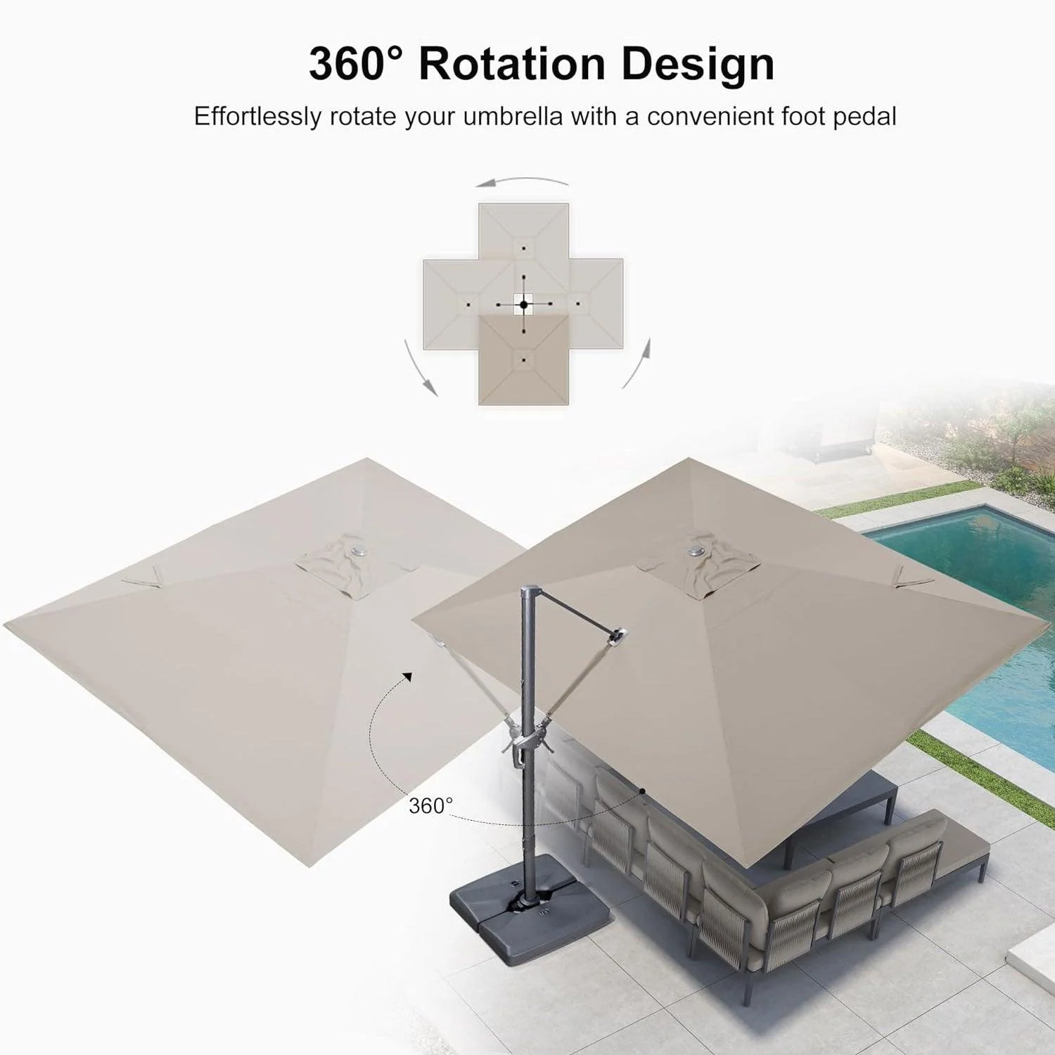 PURPLE LEAF UV Resistant Affordable Patio Outdoor Umbrella with Recycled Fabric - Image 44