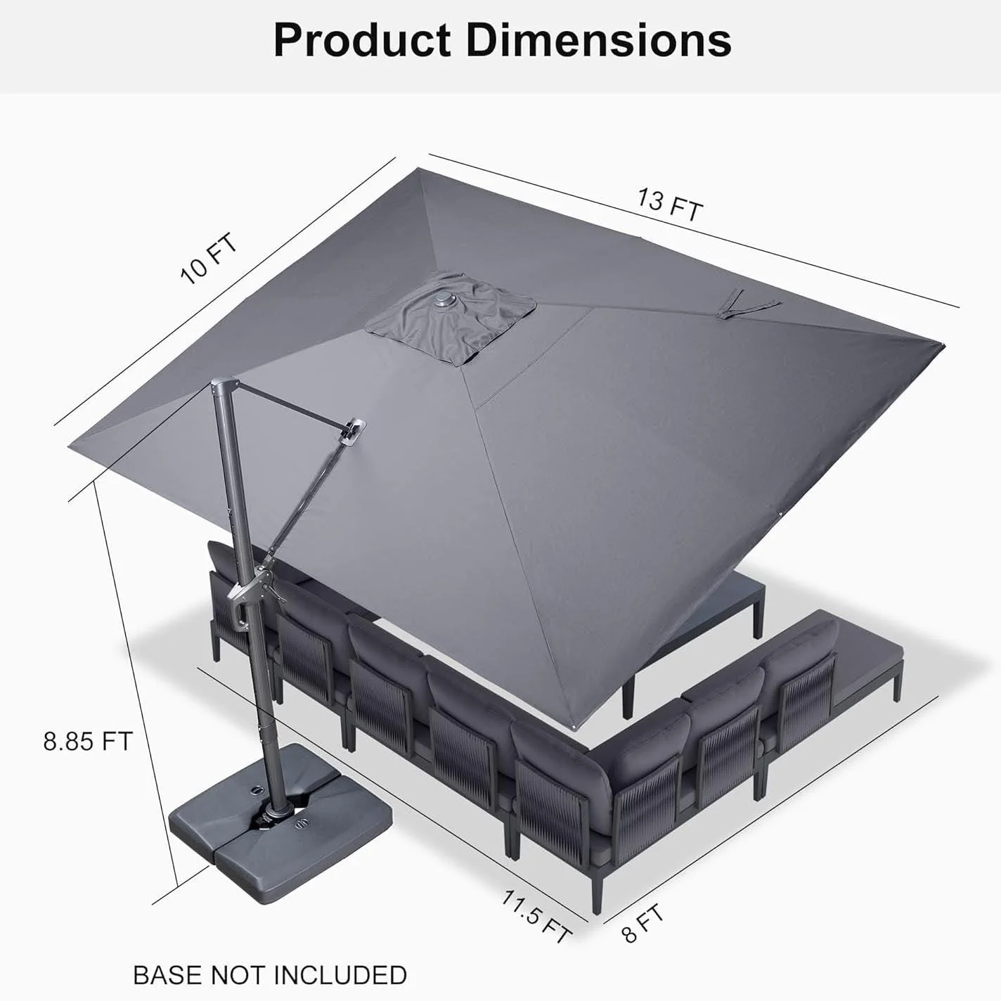 PURPLE LEAF UV Resistant Affordable Patio Outdoor Umbrella with Recycled Fabric - Image 55