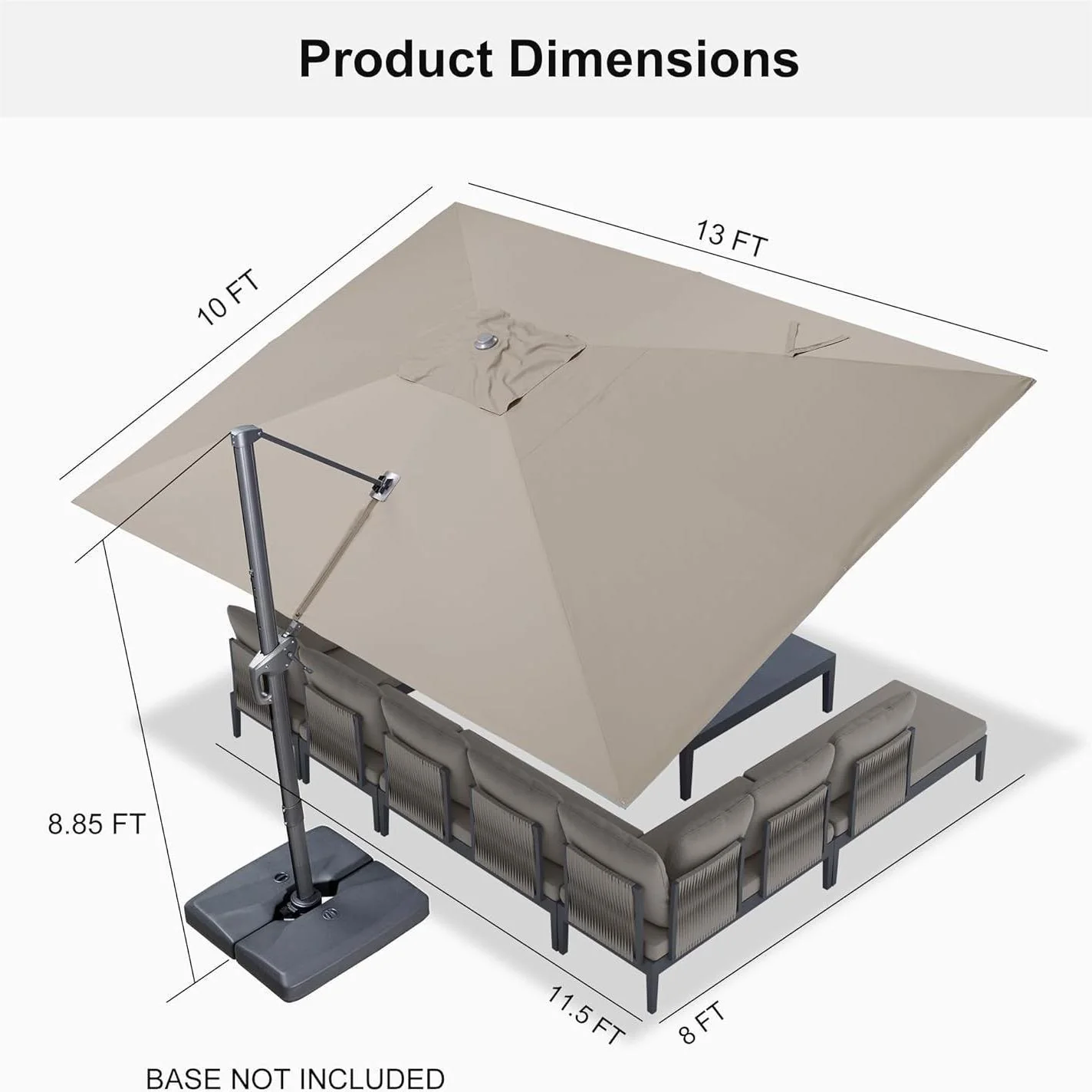 PURPLE LEAF UV Resistant Affordable Patio Outdoor Umbrella with Recycled Fabric - Image 62